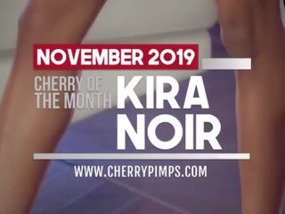 Classy Ebony divinity Kira Noir Enjoys Solo Fingering Her Tight Pussy