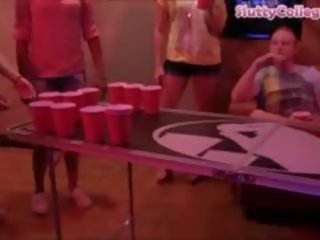 Beer Pong Game Ends Up In An Intense College sex video Orgy