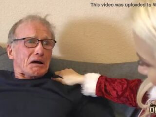 70 year old man fucks 18 year old lady she swallows all his cum