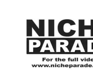 NICHE PARADE - Young&comma; Competitive Pornstars Jocelyn Stone And Kira Perez Enter Competition To Find Out Who Can start A schoolboy Cum Faster With Their Hands