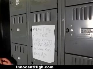InnocentHigh - Student gets Caught Sucking dick For Money