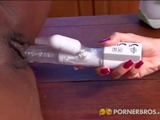 Porner Premium: Interracial lesbian dirty clip at the bar