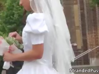 Glamorous Bride Sucks A Big Hard phallus
