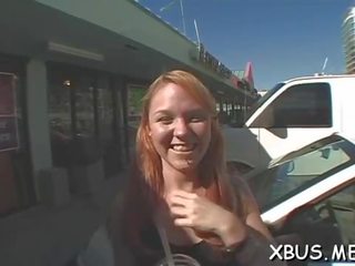 Strumpet tries great car sex clip
