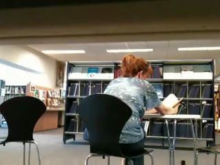 Fat escort Flashing In Public Library