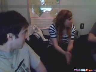 Cam; Teen whore Rides phallus While Her BFs