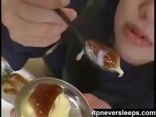 Japanese damsel sperm dessert