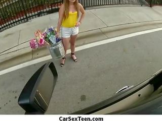 Amateur teen girl hitch hiking for a ride and gets the ultimate car fucking 17