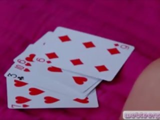 Strip Poker Turns Into A 3some Lesbosex