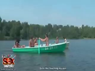 Students Sailing In A Boat