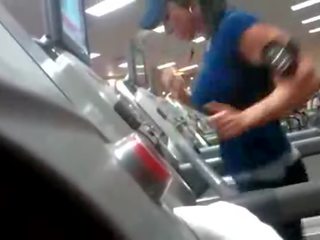 Busty Teen Running At Gym